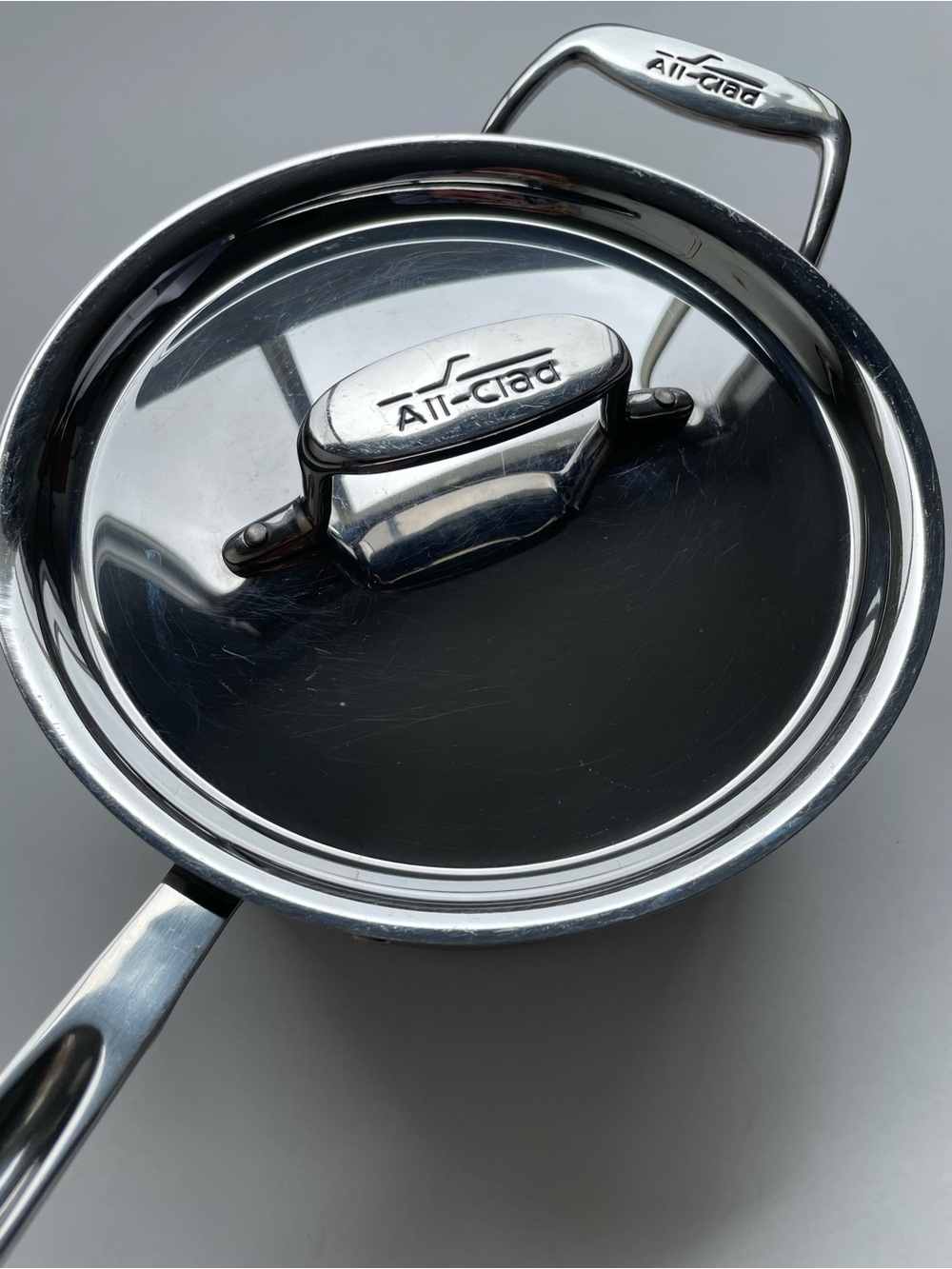 All-Clad D5 Stainless Steel 3 Qt Saucepan with Lid